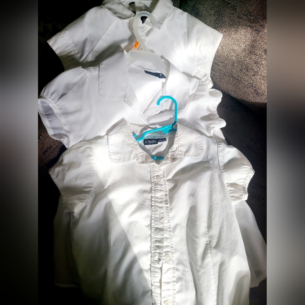 Set of 3 white blouses for Girls size 8/10